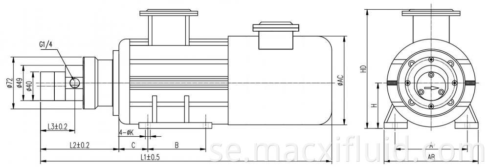 72 Variable Frequency Motor Micro Gear Pump